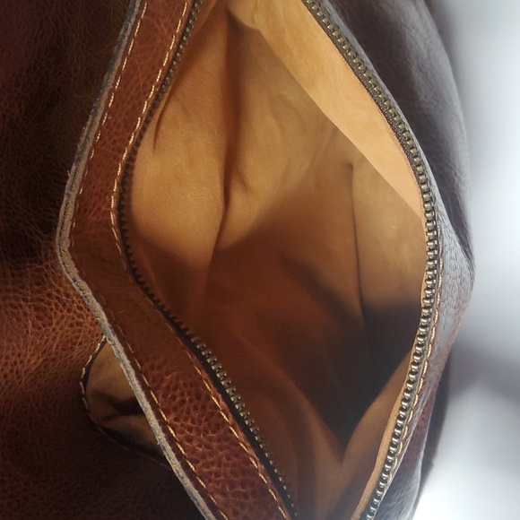 Patricia Nash Luzille Brown Leather Tote Backpack Distressed Leather Finish - Picture 5 of 16